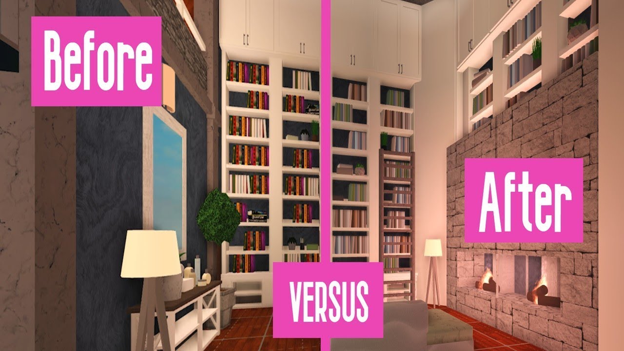 Replacing All The Books In My Library Roblox Welcome To Bloxburg Youtube - home library on roblox