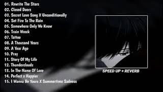playlist lagu galau speed up reverb//rewrite the stars