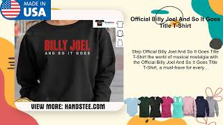 Official Billy Joel And So It Goes Title T-Shirt