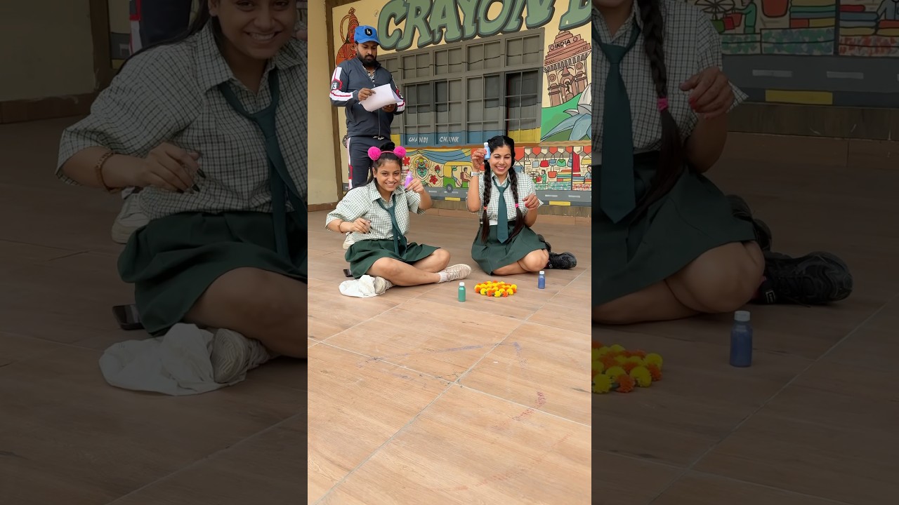 Rangoli Competition Hua School Mai 😍 #rangoli #school #competition #minivlog