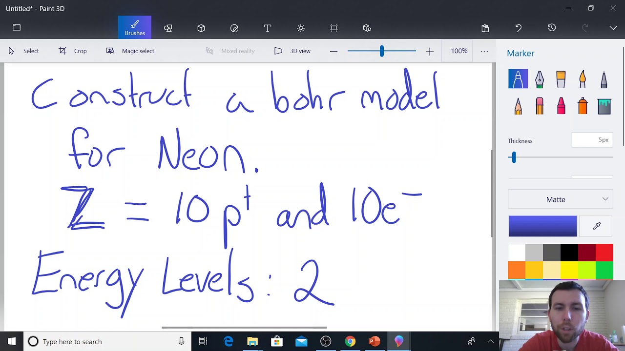 Neon Bohr Model Example