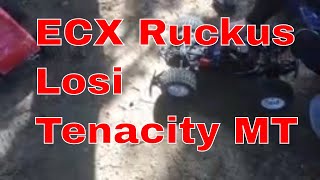 Bashing With Razor Rc Losi Tenacity Mt 4Wd And Ecx Ruckus 2Wd 110 Brushless Monster Trucks