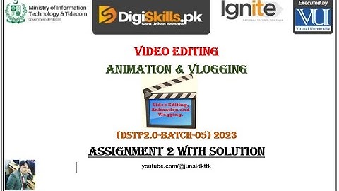 Video Editing Assignment 2 DSTP 2.0 Batch Aug 2023  II Video Editing  Assignment 2