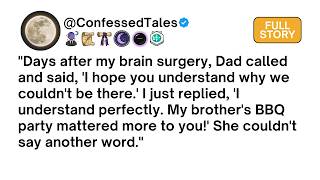 'Days after my brain surgery, Dad called and said, 'I hope you understand why we couldn't be... 'Days after my brain surgery, Dad called and said, 'I hope you understand why we couldn't be...