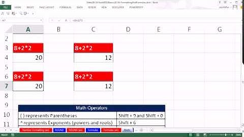 Office 2013 Class #32 Excel Basics 14 Math and Order of Operations in Excel Formulas (nowtelugu.com)