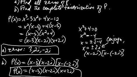 Precalculus Algebra Factoring with Complex Zeros