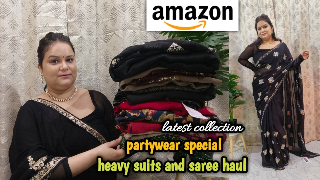 Amazon haul upto 80% off  || Amazon saree, kurta sets, unstitched suit material haul 