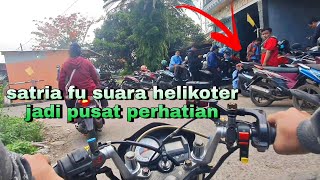 Satria fu di setting suara helikopter jadi pusat perhatian orang di jalan