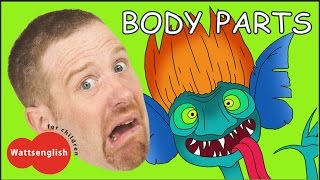 Body Parts from Steve and Maggie + MORE English Stories for Kids | Head Shoulders | Magic English