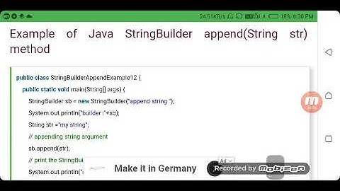 Java string builder append () method(2)