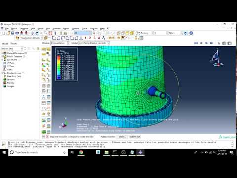 Simulation von Risse in Druckbehältern mit Abaqus Tutorial