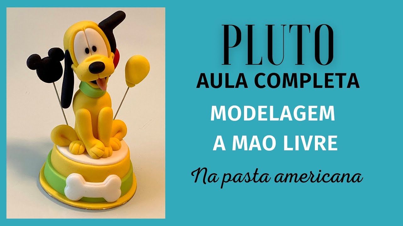 Pluto/ Aula completa Modelagem a mão livre em pasta americana