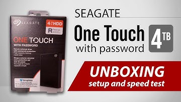 Seagate One Touch 4TB with Password Unboxing, Setup and Speed Test