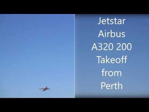Jetstar Airbus A320 Takeoff from Perth Airport