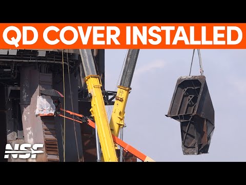 Booster QD Cover Reinstalled, GSE Tested | SpaceX Boca Chica