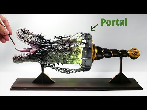 How To Make a Dragon portal sword / Polymer Clay / Epoxy resin