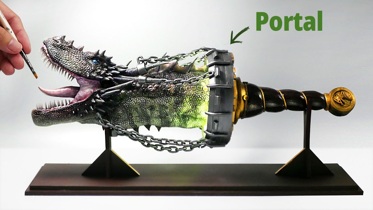 How To Make a Dragon portal sword / Polymer Clay / Epoxy resin