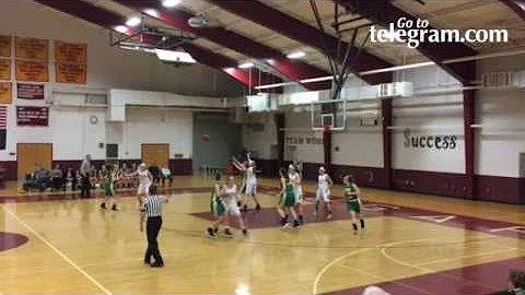 Notre Dame's Kate Smiley drops in a baby hook in t...