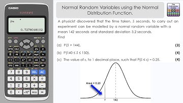 Using Normal Distribution Mode on Casio Classwiz with Normal Random Variables To Find Probabilities