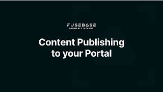 Content Publishing to your Portal