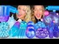 ASMR GALAXY DESSERT BLUE ICING GALAXY CAKE PURPLE TAPIOCA BLUE RAZZ SPACE CRYSTAL MUKBANG 먹방 