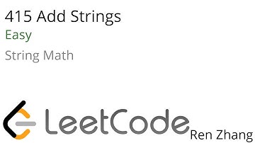 Leetcode 415 Add Strings