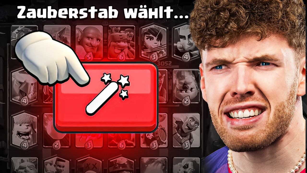 😱🤯ZAUBERSTAB WÄHLT MEINE KARTEN, BIS ICH RAUSFLIEGE... | Clash Royale Deutsch