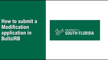 BullsIRB Modification Submission