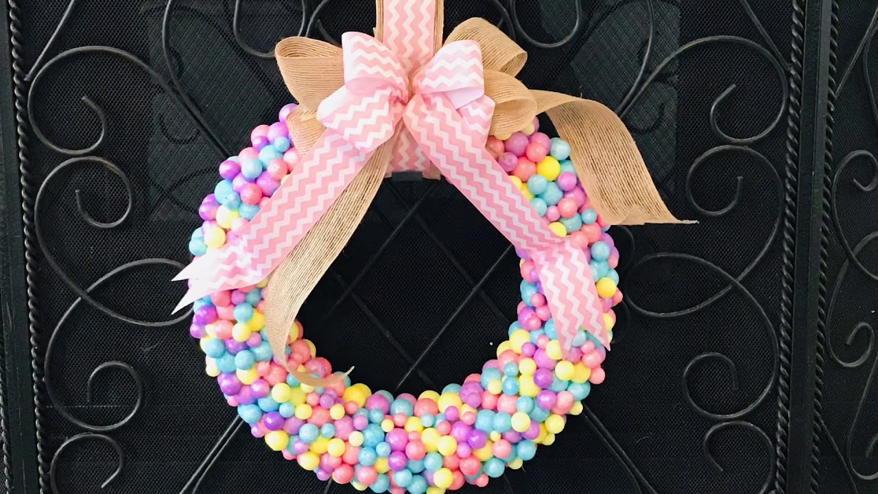 Glitter Vase Filler Wreath Glitter Ball Wreath Spring Wreath