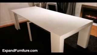 Space Saving Table Becomes Massive Dinner Table Expand Furniture