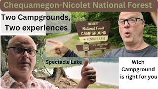Kentuck & Spectacle Lake Campground Tours in the Chequamegon-Nicolet National Forest