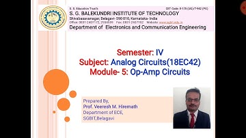 Analog Circuits-18EC42-Module 5-Part 2-DAC(Digital to Analog Converter) using R-2R Ladder Network