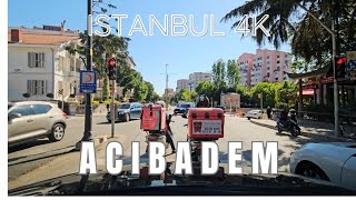 Istanbul 4K Drive in Acıbadem in Kadıköy and Üsküdar Districts Sightseeing Video