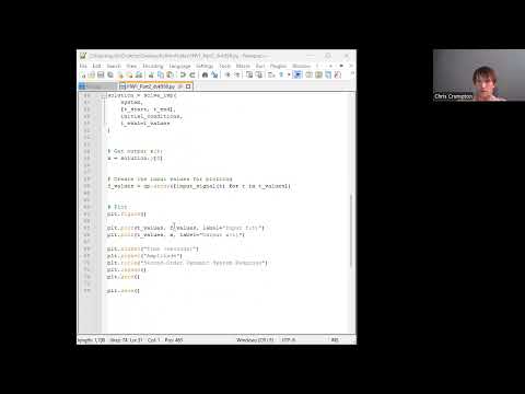 Python Code Explanation for ENEE 4330 Homework 1 – Second-Order Dynamic System