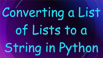 Converting a List of Lists to a String in Python