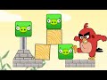 Angry Birds Piggies Out - KICK OUT ALL SQUARE PIGGIES WALKTHROUGH SKILL GAME!