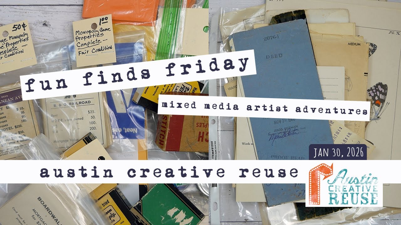 Fun Finds Friday - Used/Vintage Haul for Mixed Media - 1.30.26
