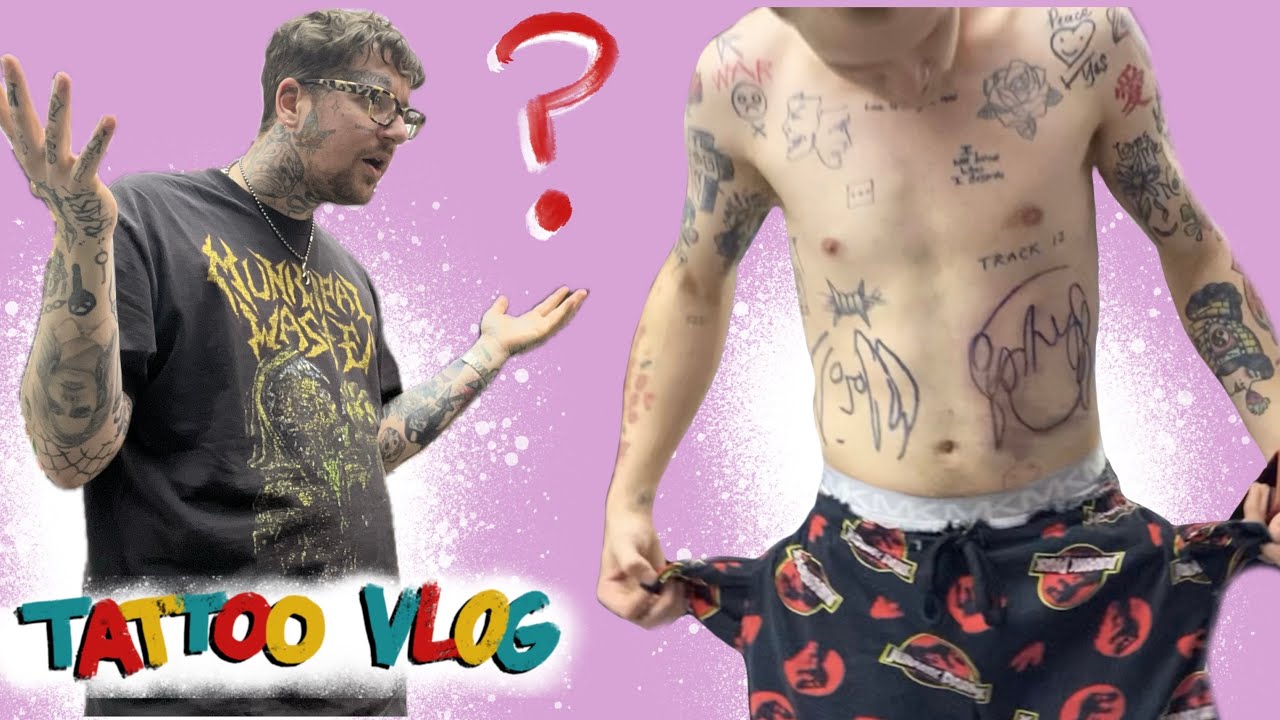 Парень не может оплатить свою татуировку.