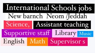 Teaching,supporting,assistant teachers staff require Neom city /Jeddah #neomcity #neom