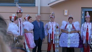 The village of Hrušky was visited for the first time by the presidential couple Petr and Eva Pavlov