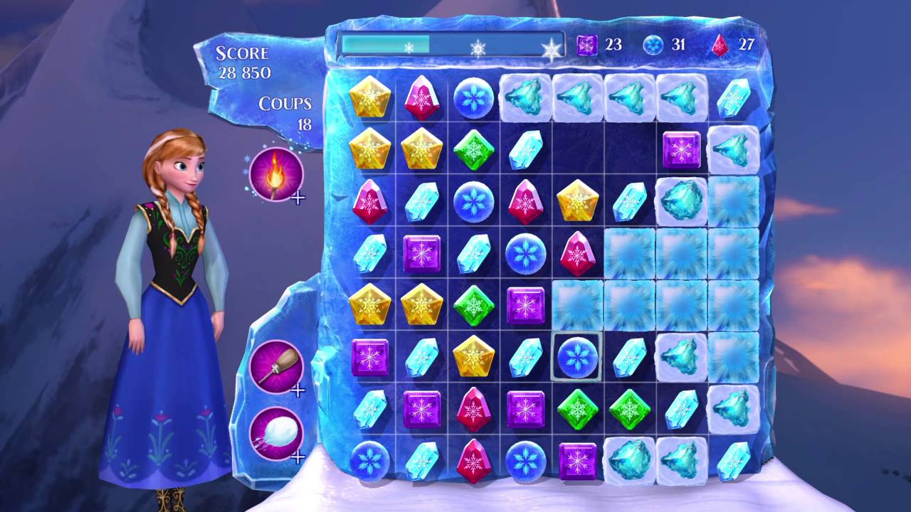 Jouer à l'infini - La Reine des Neiges - Free Fall: Bataille de boules