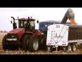 Johnson Family Farms - Case IH 350 Tractor, Kinze 1100 Grain Cart, Unloading on 10-28-2013