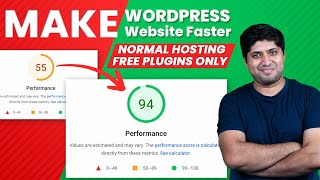 How to Make WordPress Website Faster with Free Plugins Only | +90 Core Web Vitals Score on WordPress