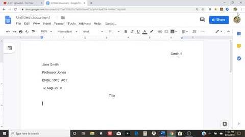 Creating an MLA Document in  Google Docs and Uploading It into D2L