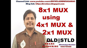 8:1 multiplexer using 4:1 and 2:1 Multiplexers || 8x1 mux using 4x1 mux and 2x1 mux