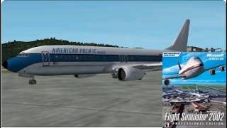 ATTERRISSAGE D'URGENCE HONG KONG BOEING 737-400 MICROSOFT FLIGHT SIMULATOR 2002 FS2002