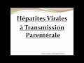 Hpatites virales  transmission parentrale