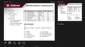 Multidisciplinary Design Optimization - 2016 Masters Thesis Presentation