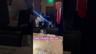 President Trump's Reaction as Protesters Disrupt His Joe's Seafood Restaurant Visit in Washington DC