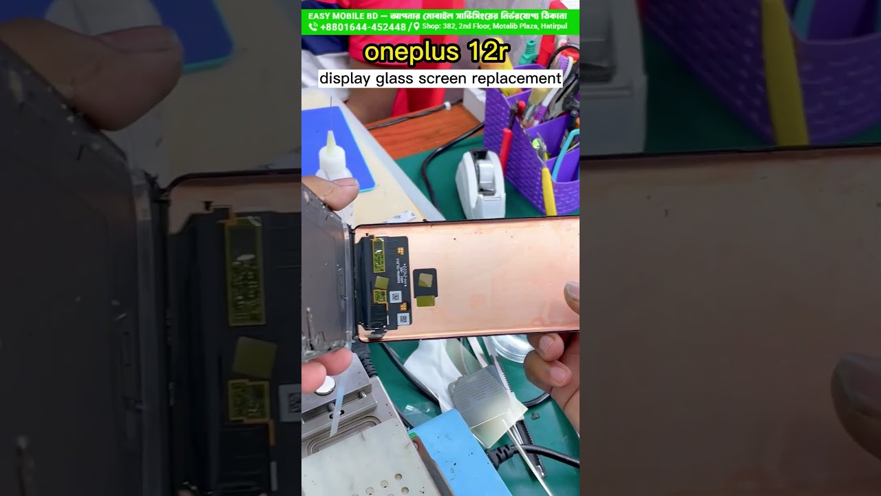 oneplus 12r display glass screen replacement (P-2)